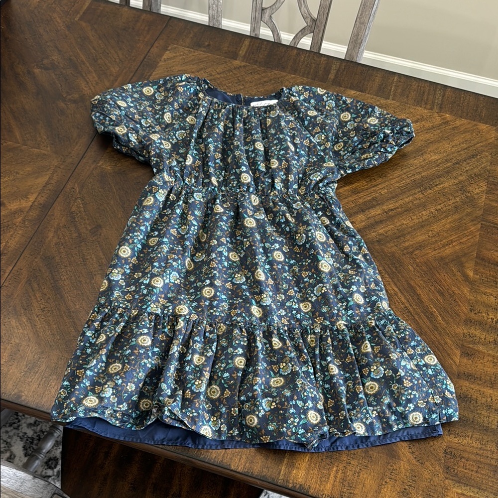 Petal + Pup Blue Floral Dress M